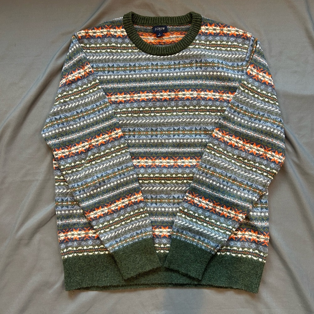 J. Crew Wool Striped Crewneck Sweater - Picture 2 of 9